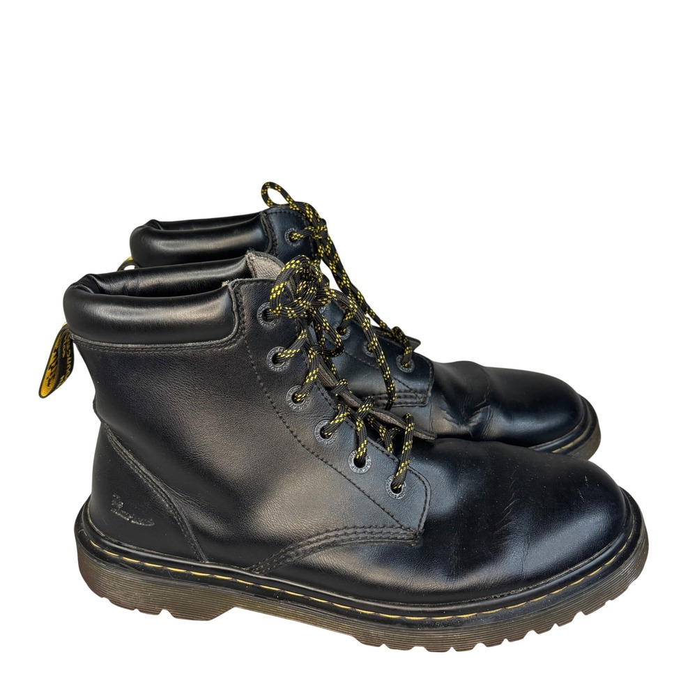 Dr. Martens Cartor Black Leather Lace Up Ankle Boots Men's 10 Women's 11